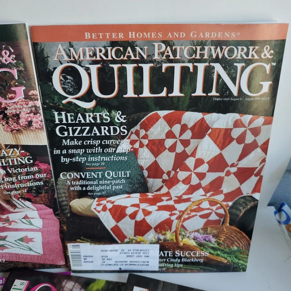 Lot of 12 American Patchwork And Quilting Magazines Quilt Sampler w patterns VTG